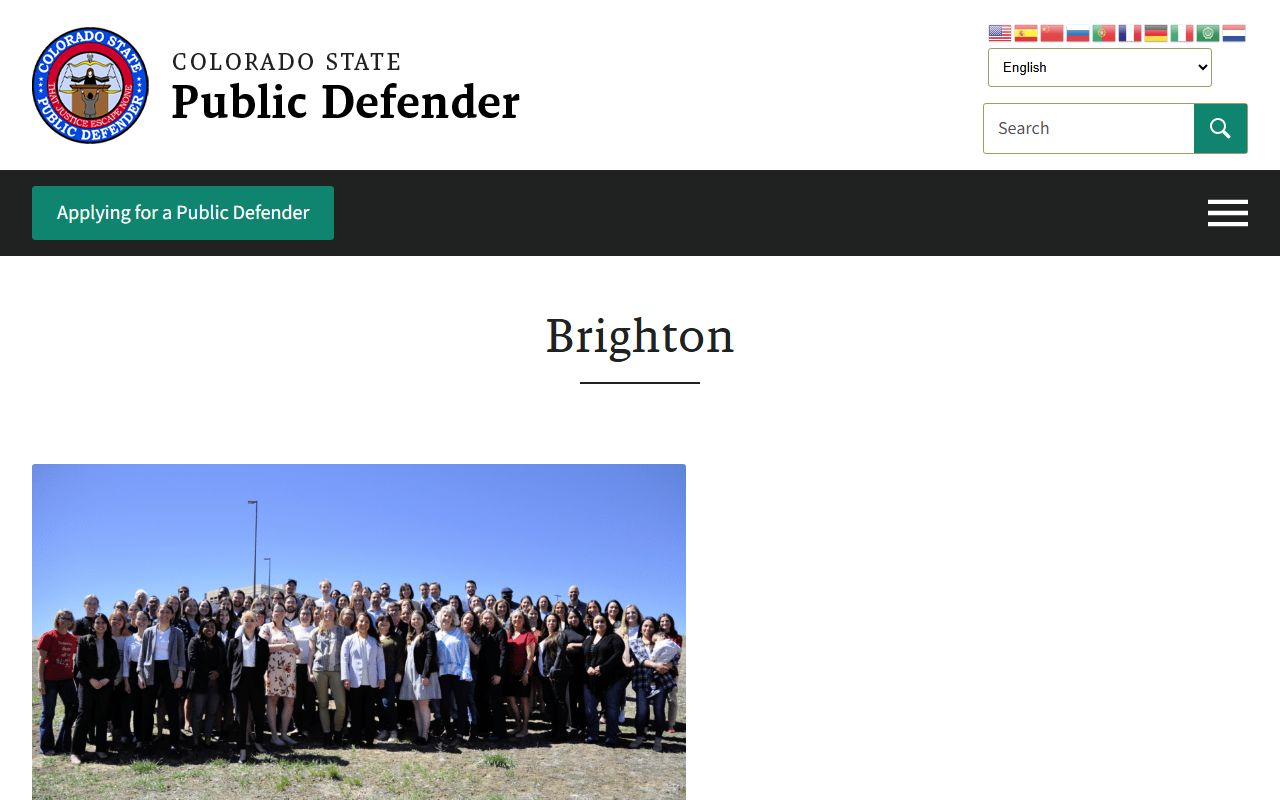 Colorado State Public Defender Brighton office serving Adams County